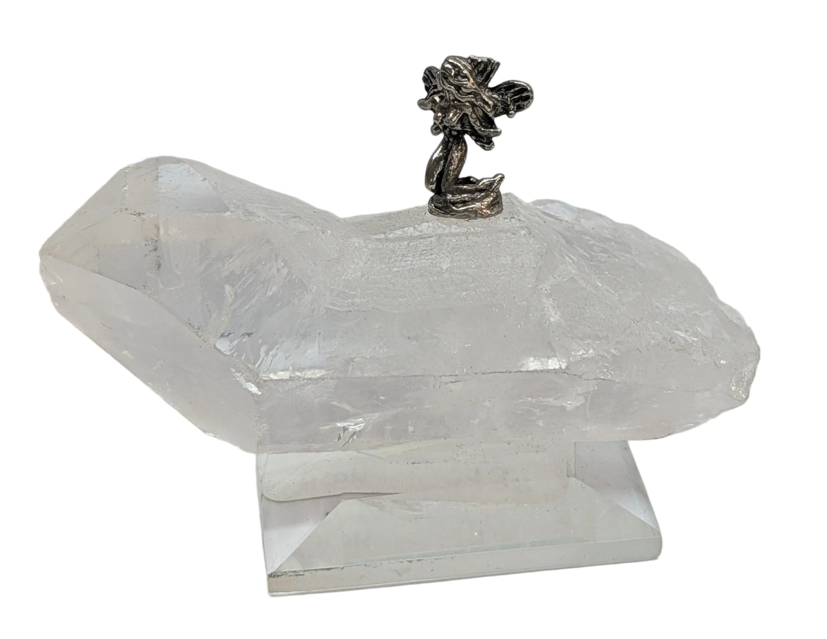 Fairy on quartz base