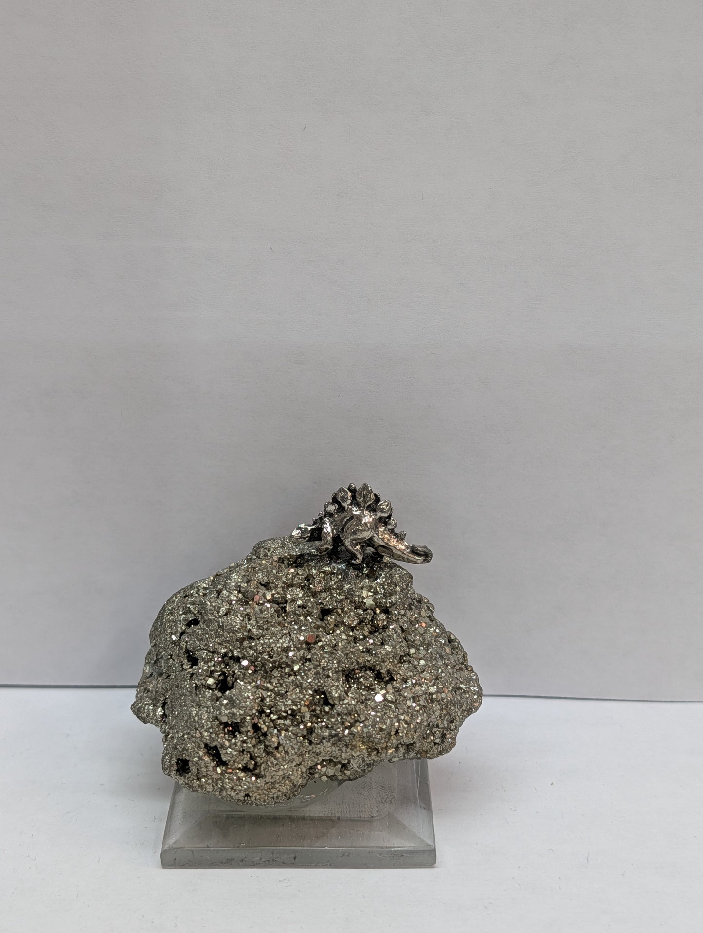 Stegosaurus on pyrite base