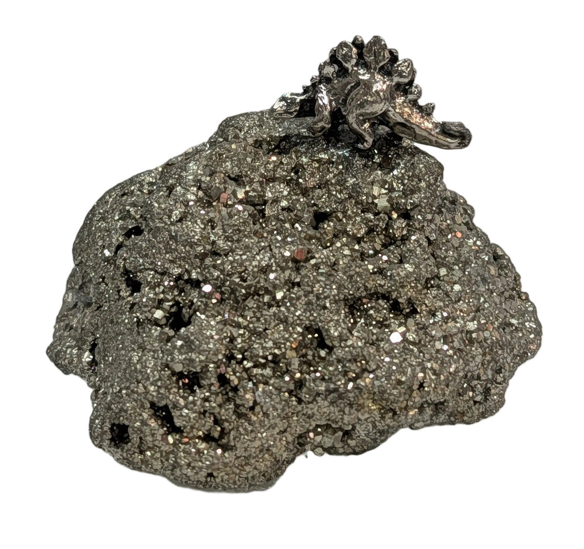 Stegosaurus on pyrite base
