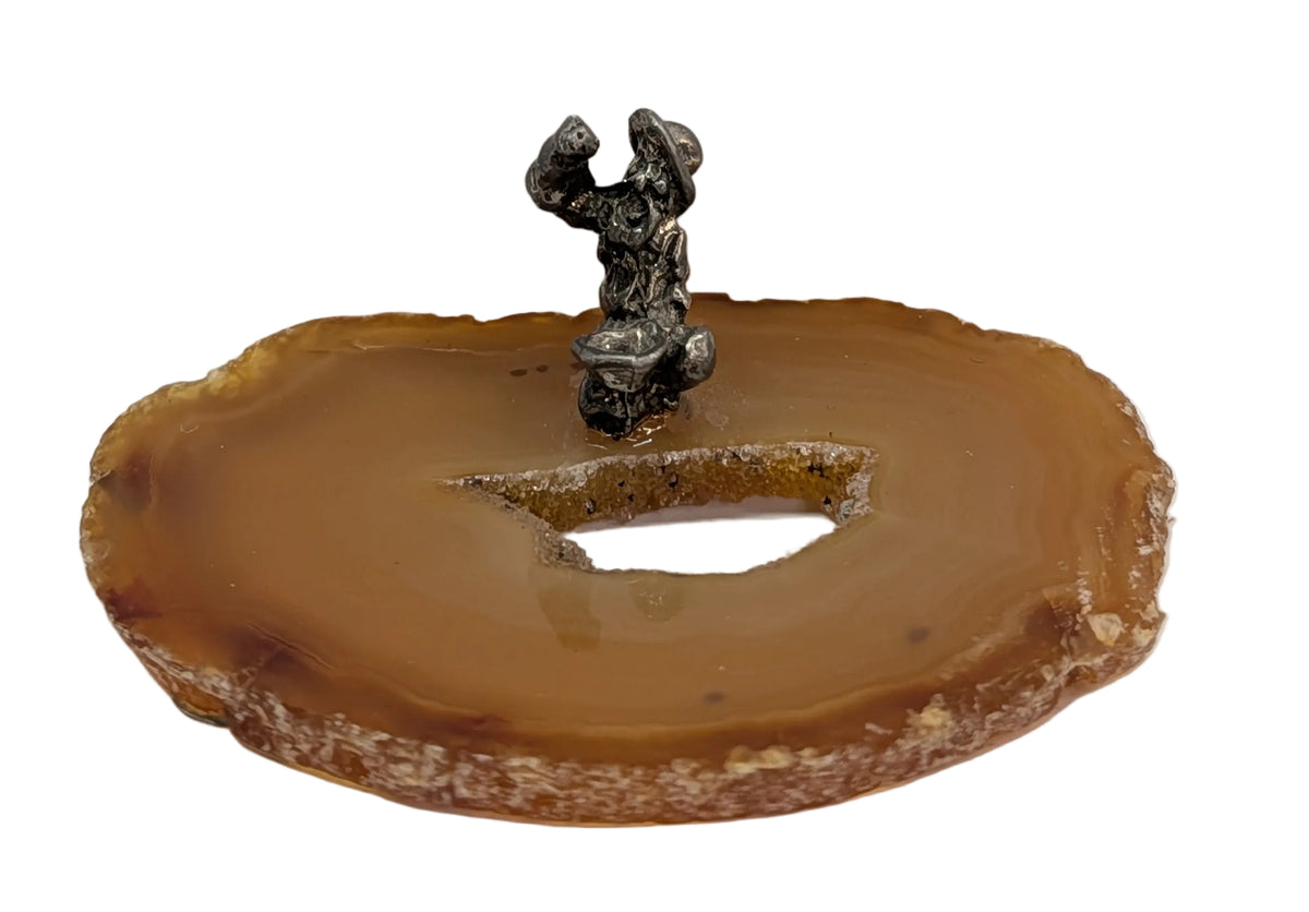 Prospector on agate base