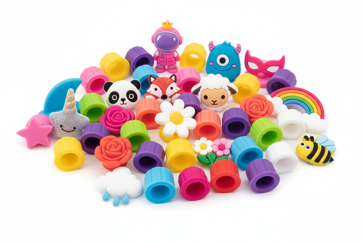 ASSORTED STRAW TOPPERS