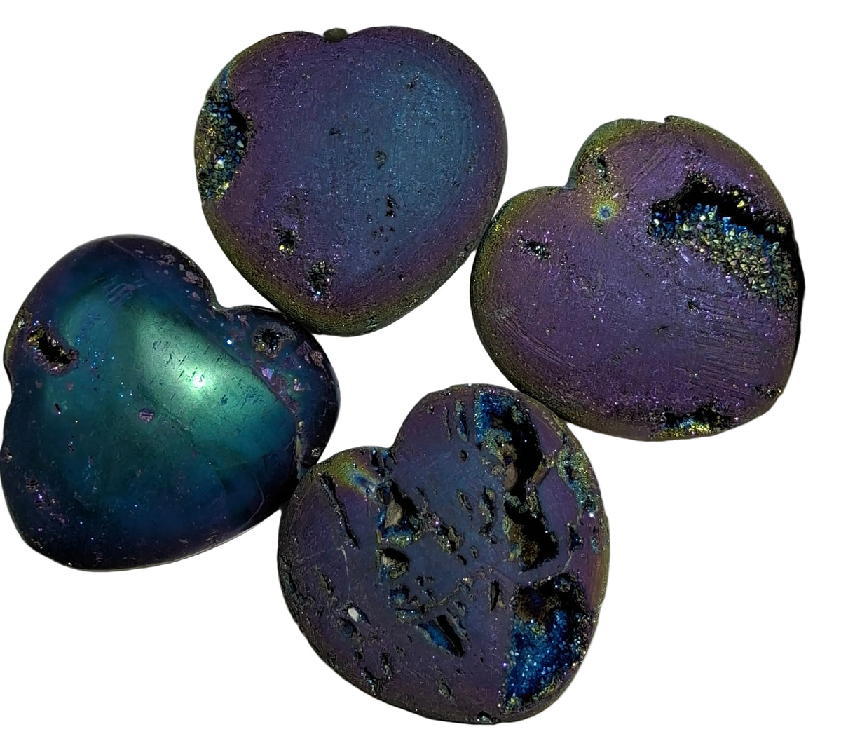 Titanium Druzy Heart