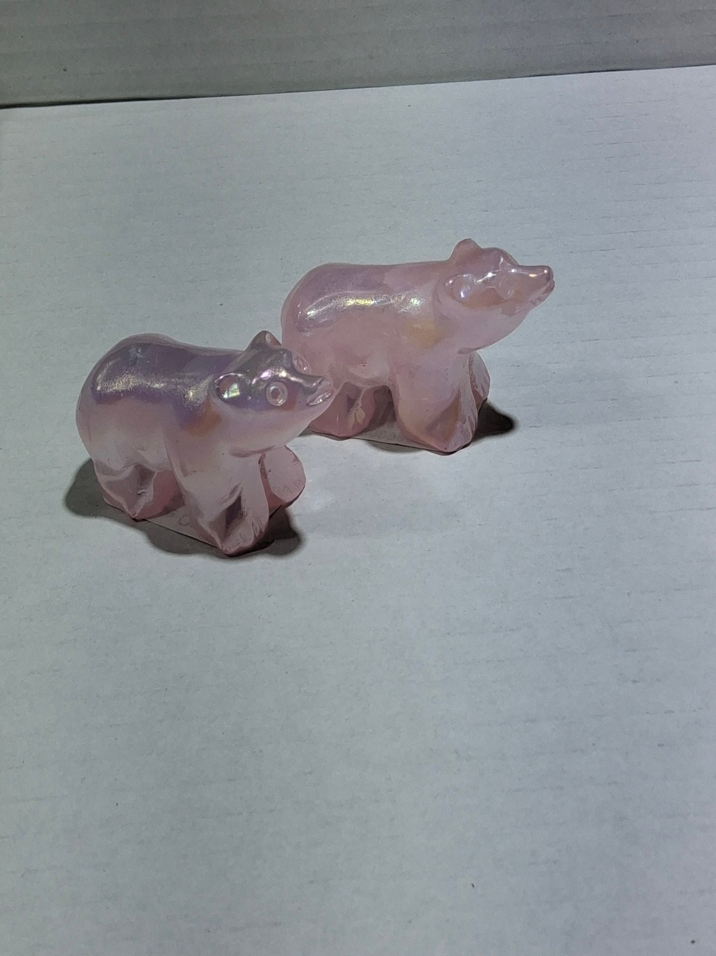 Aura Rose Qtz Bear