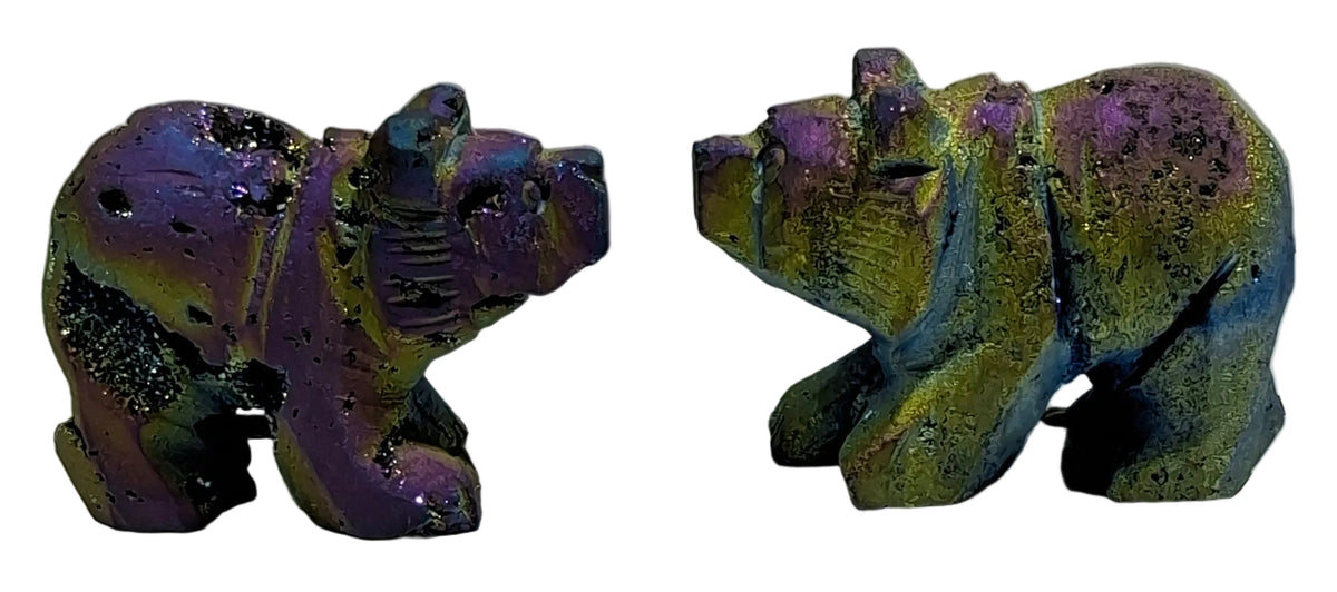 Titanium Druzy Bear