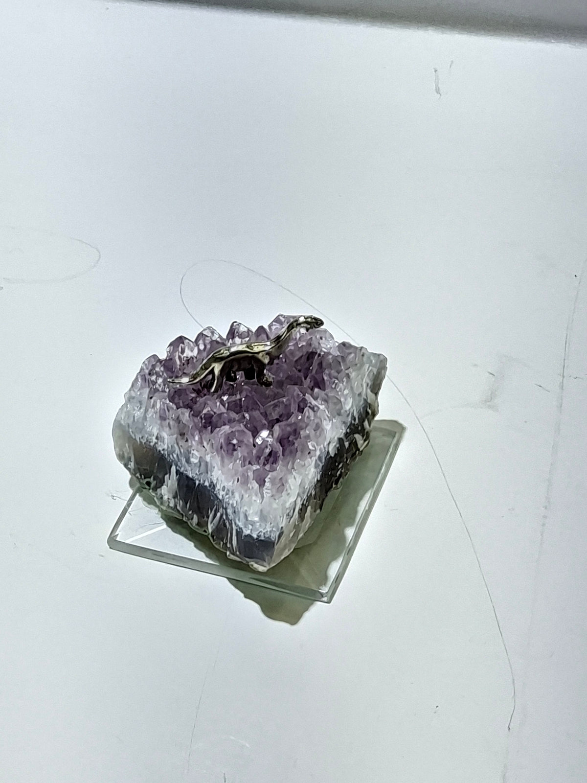 Brachiosaurus on amethyst