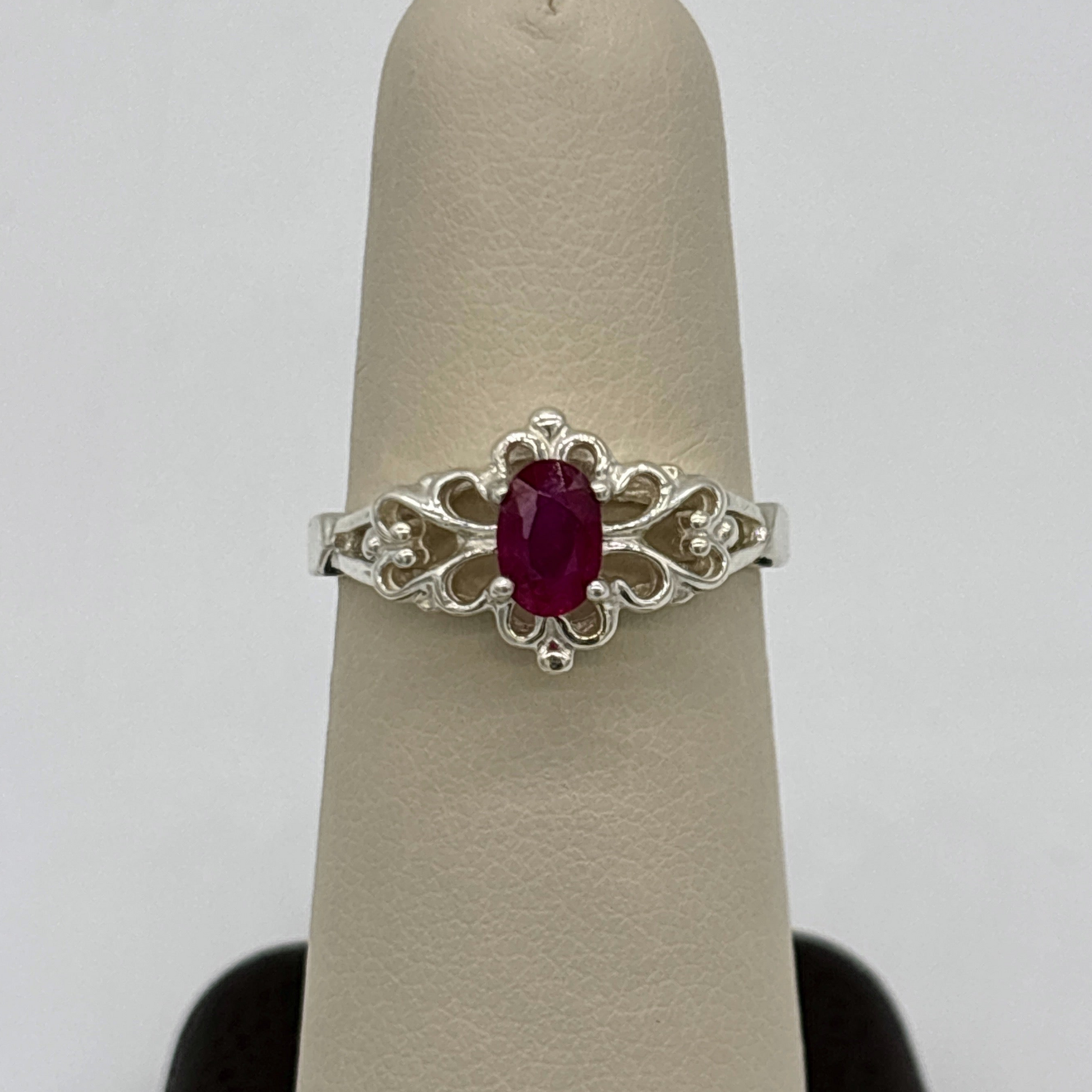70566 custom gemstone ring (shown in ruby)