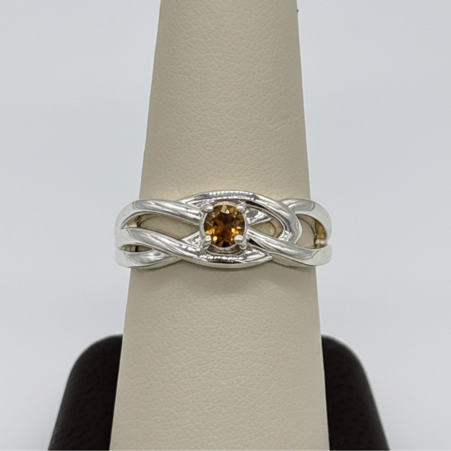 71928 custom gemstone ring (shown in tiger's eye)