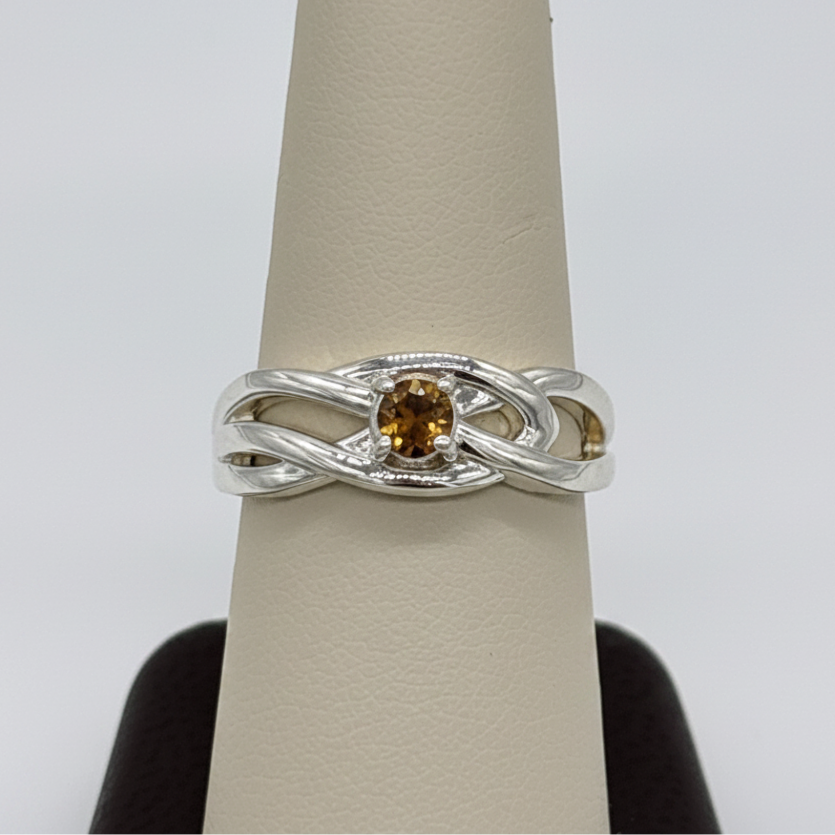 71928 custom gemstone ring (shown in tiger's eye)