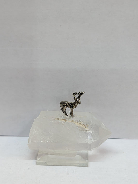 Deer on pyrite base