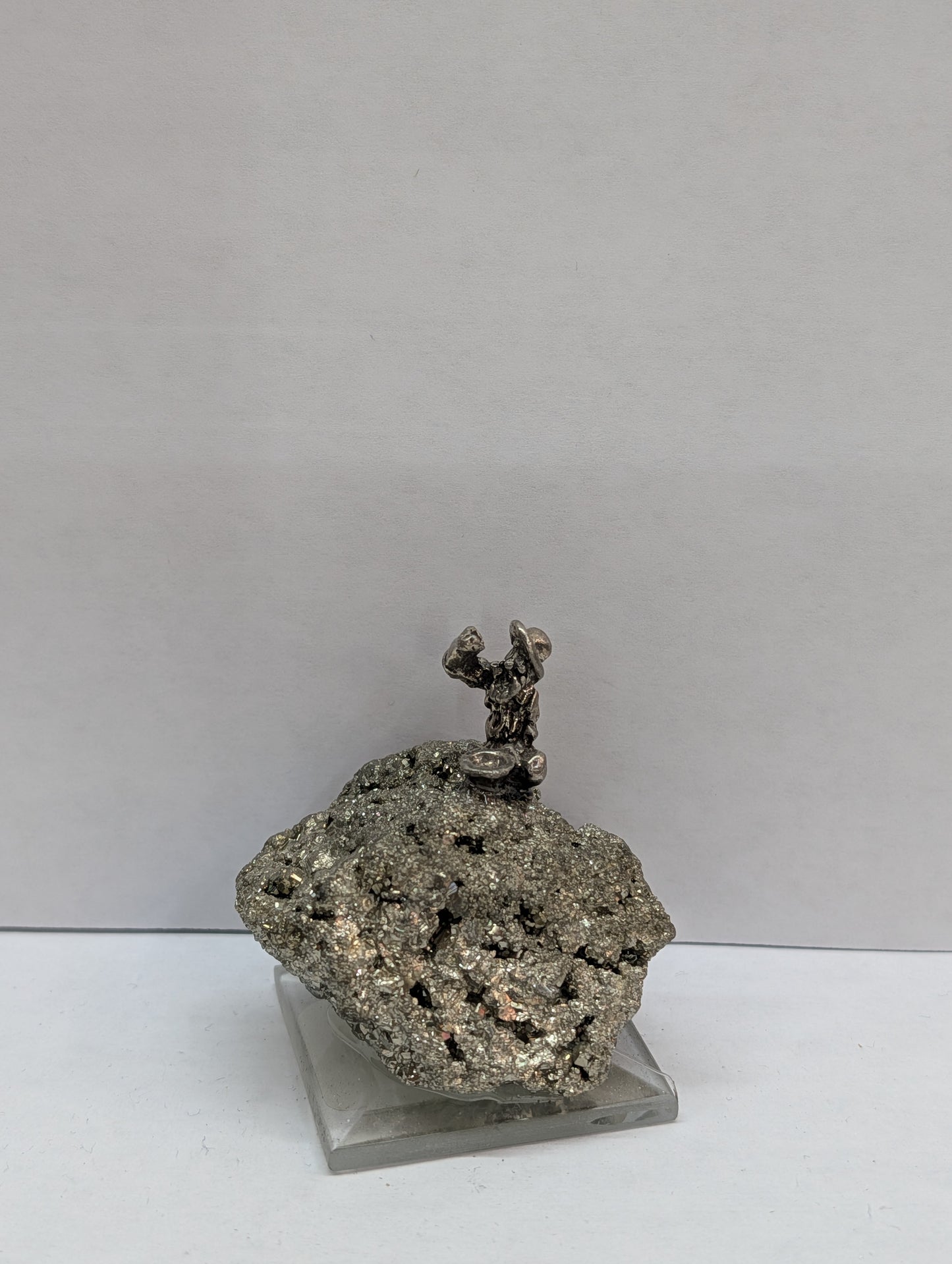 Prospector on pyrite base