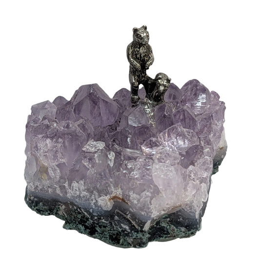 Bears on amethyst base