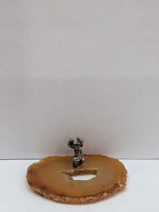 Prospector on agate base