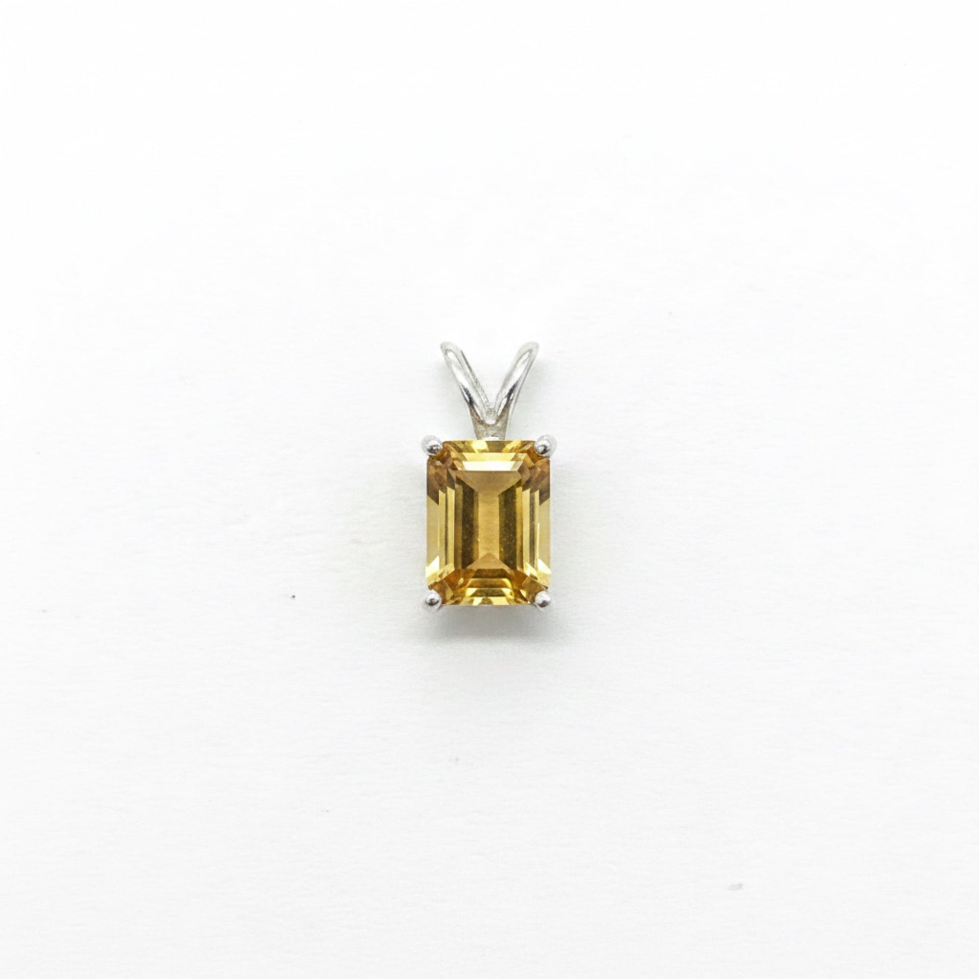 Custom gemstone pendant (shown in citrine)