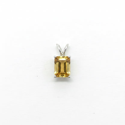 Custom gemstone pendant (shown in citrine)