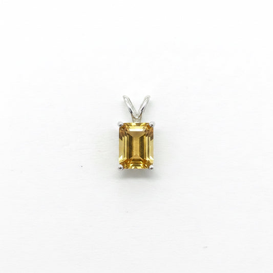 Custom gemstone pendant 8x6 (shown in citrine)