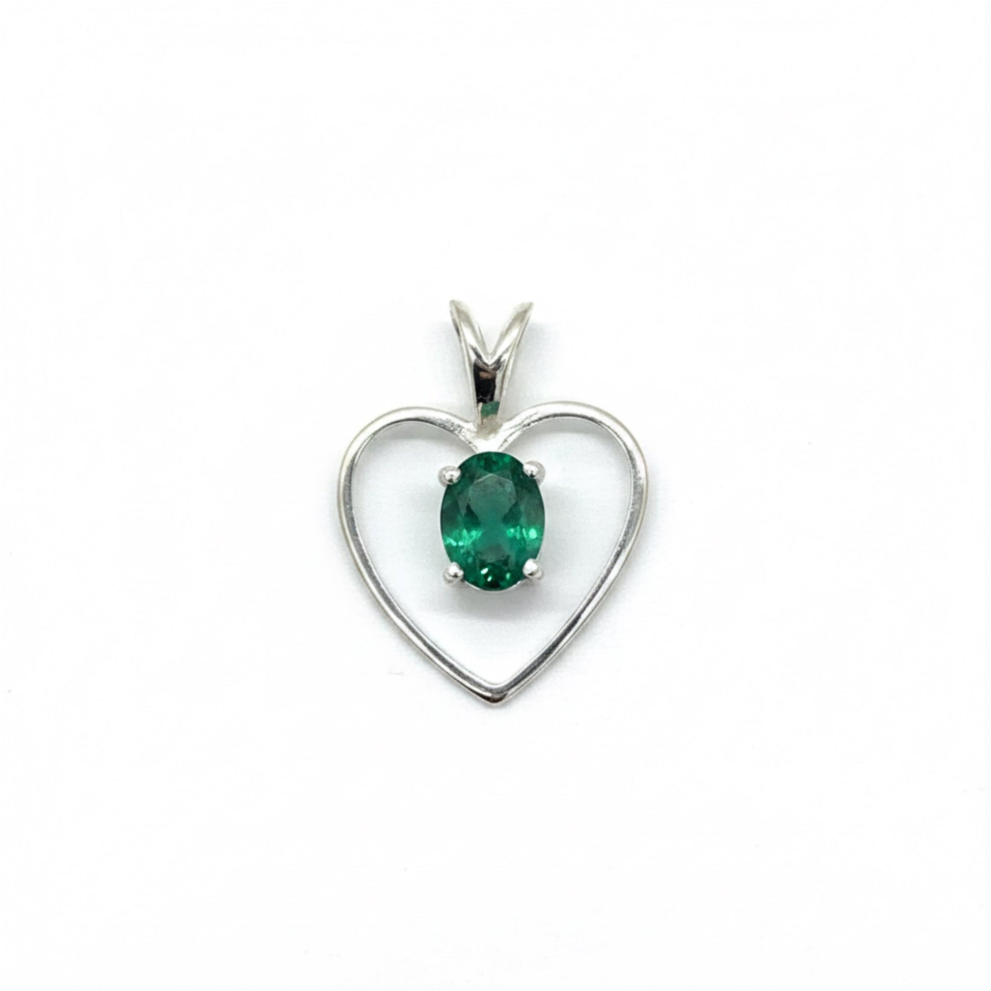 LP03 Large Heart pendant (shown in emerald)