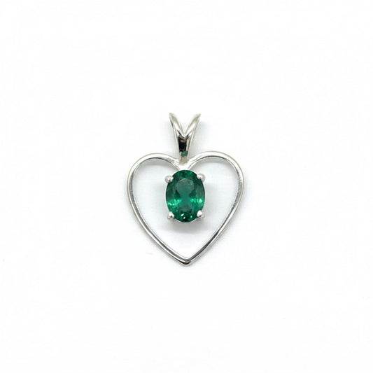 LP03 Large Heart pendant (shown in emerald)