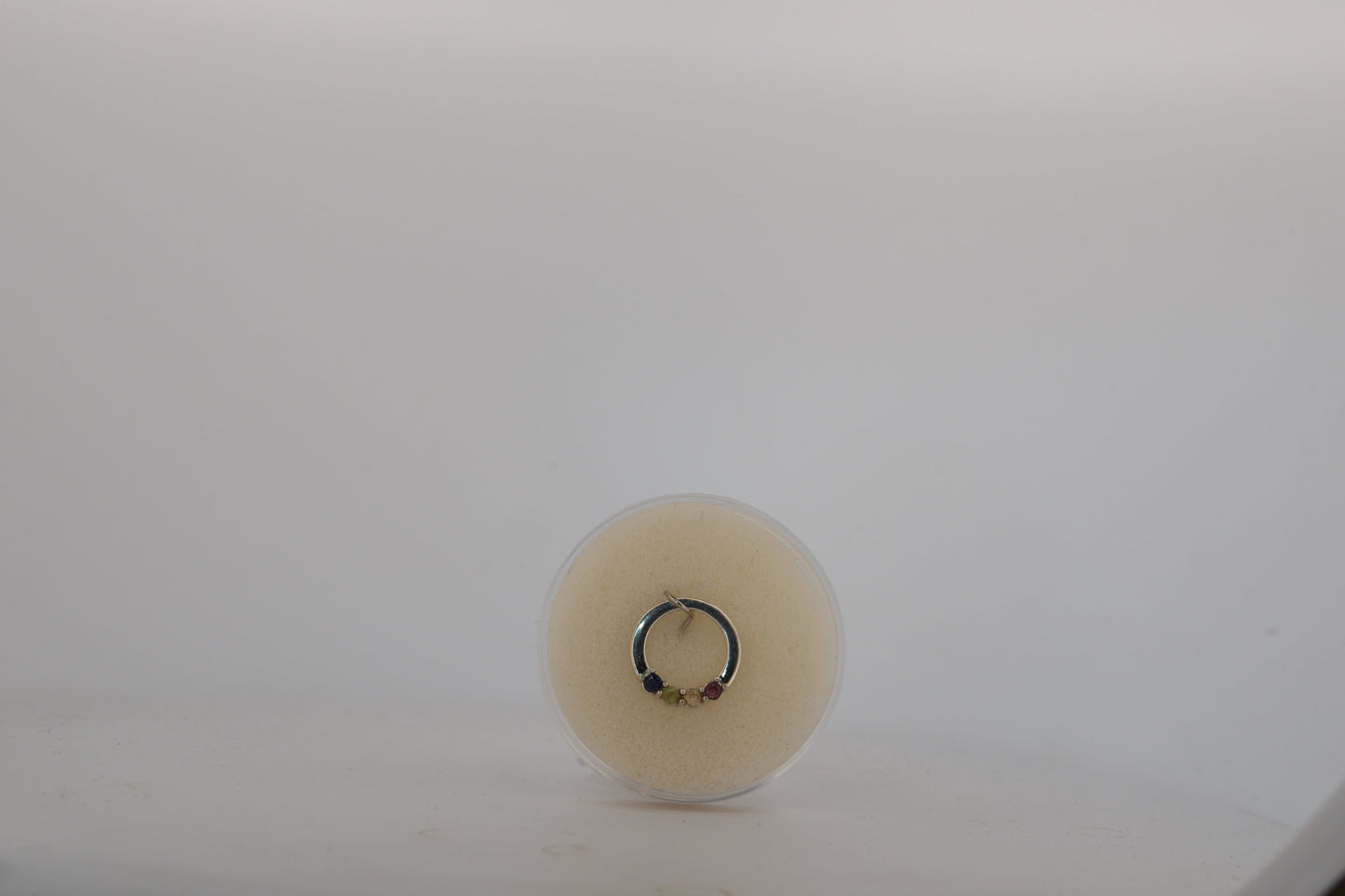 Stuller multi-stone circle pendant