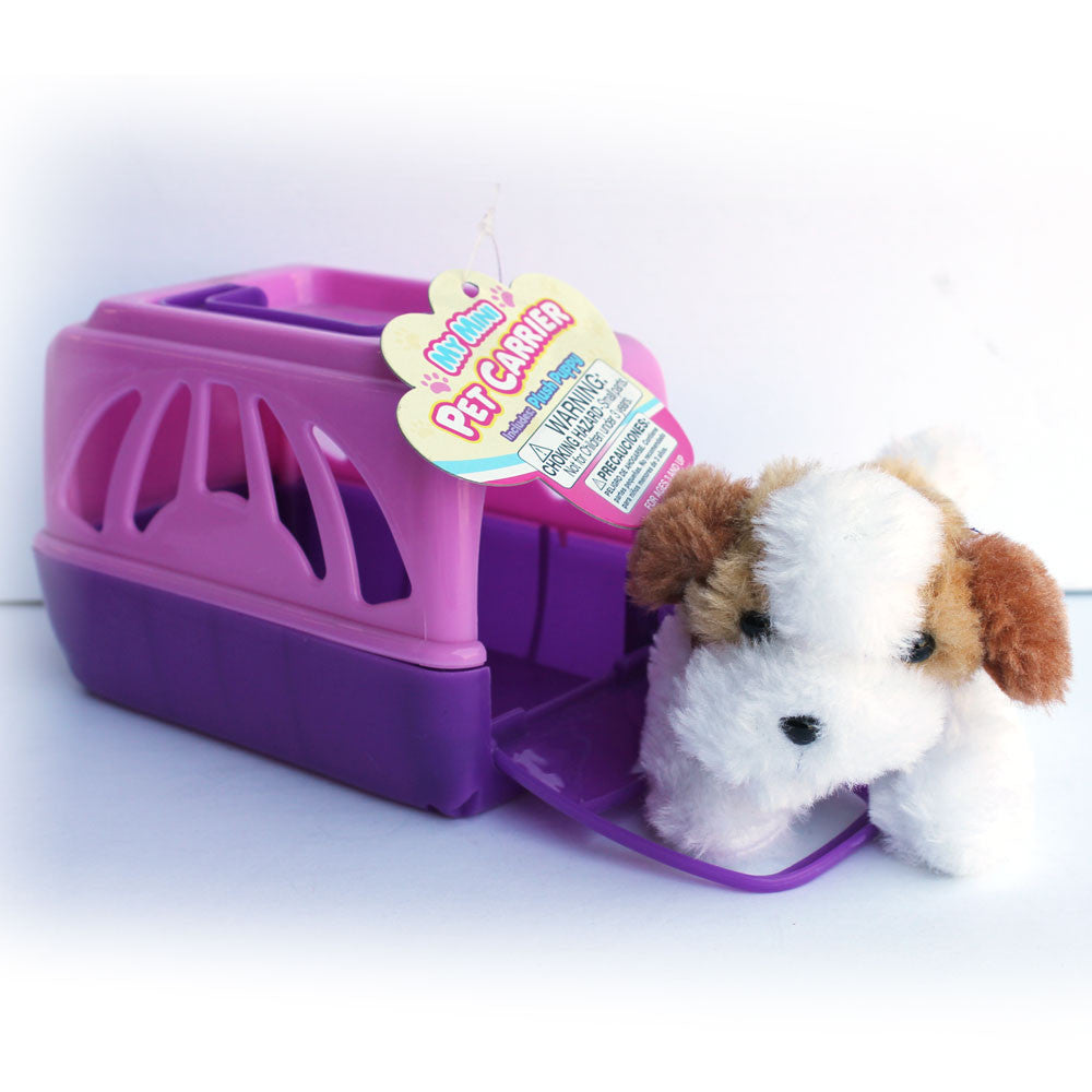 Mini Plush Pet and Carrier Set