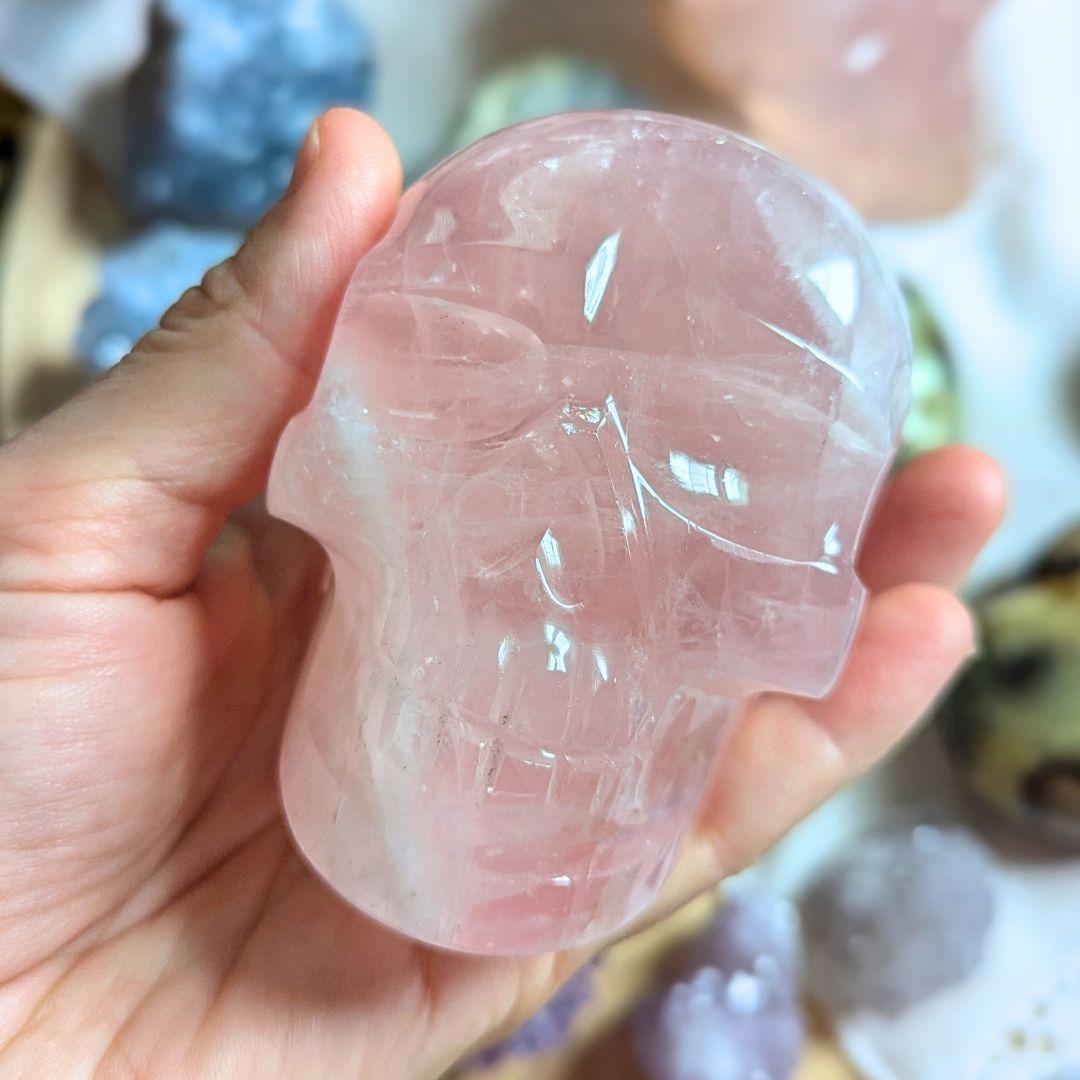 Rose Quartz Skull — Pigeon Forge Gem Mine