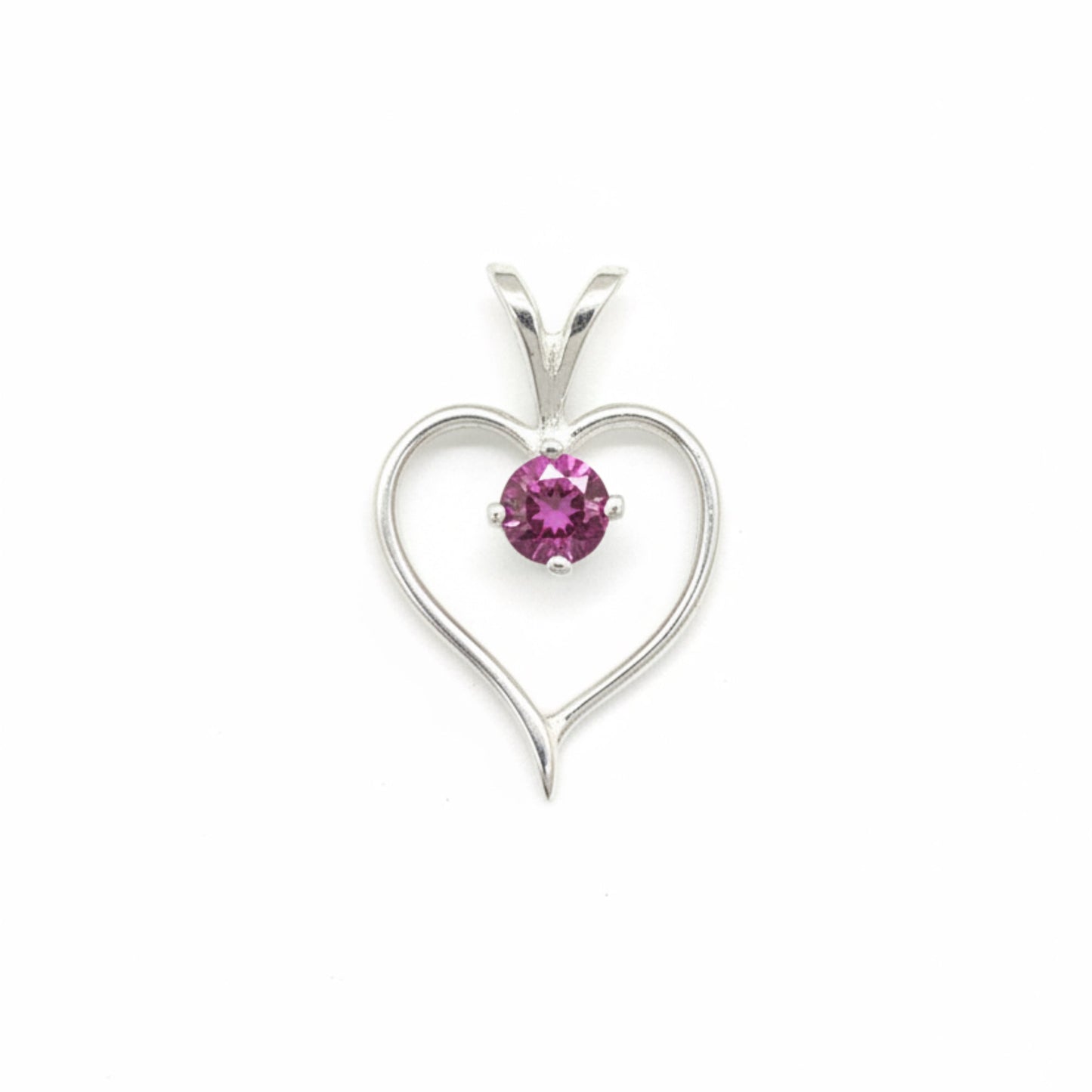 3175 Small Heart pendant (shown in pink topaz)