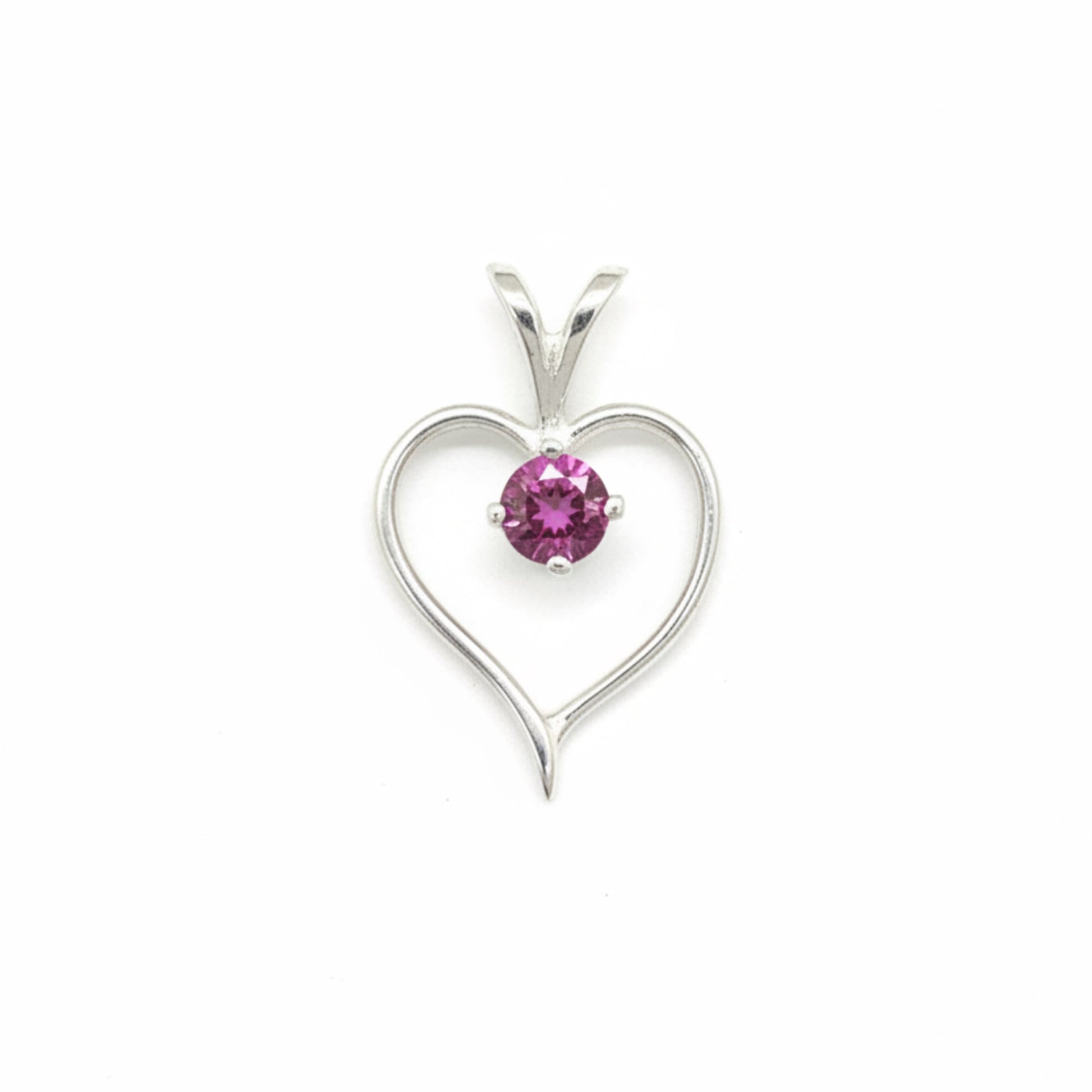 3175 Small Heart pendant (shown in pink topaz)