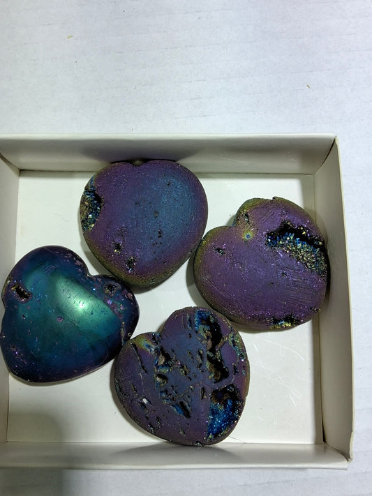 Titanium Druzy Heart