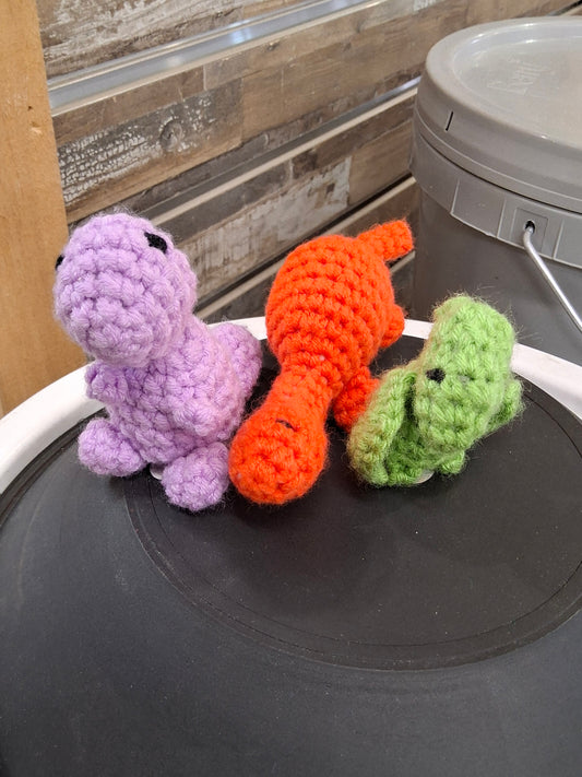 HAND KNITTED DINOSAUR