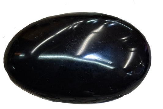 Gold Shein Obsidian Palm Stone