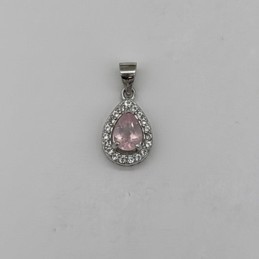 DMH halo pendant PR (shown in rose quartz)