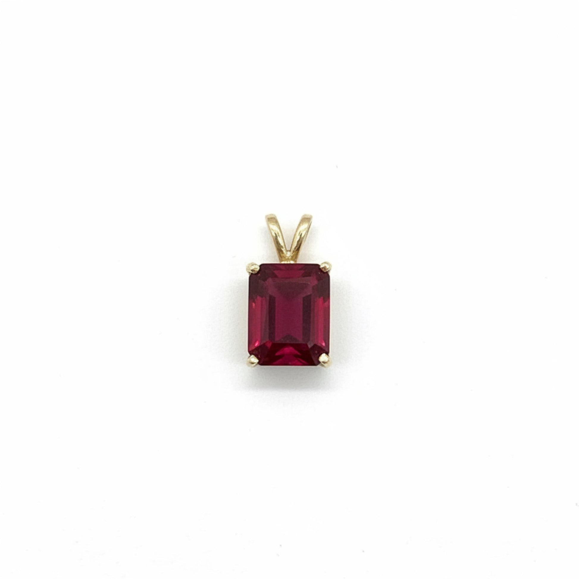 Custom gemstone pendant 11x9 (shown in ruby)