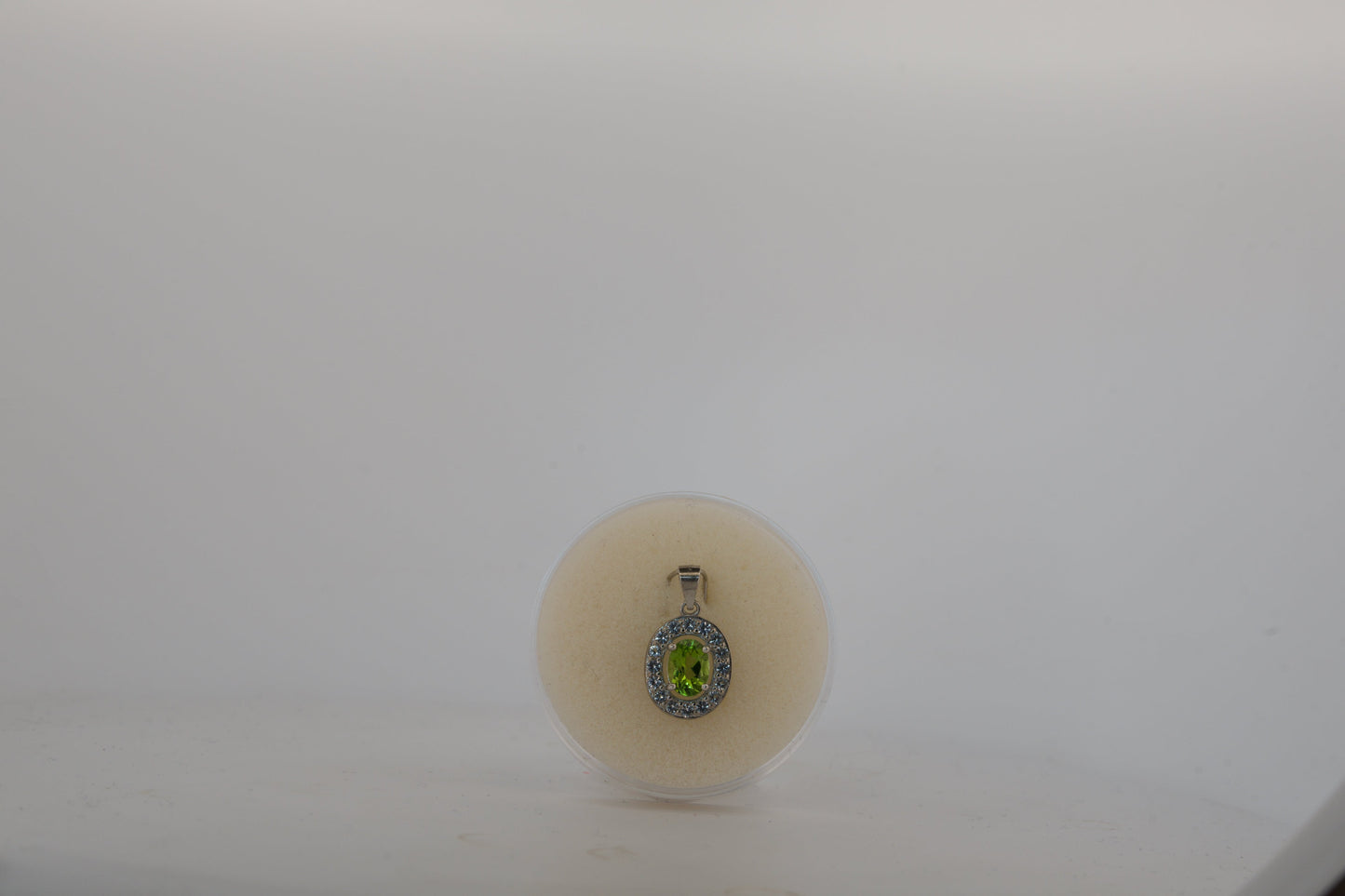 SFS halo pendant with gemstone