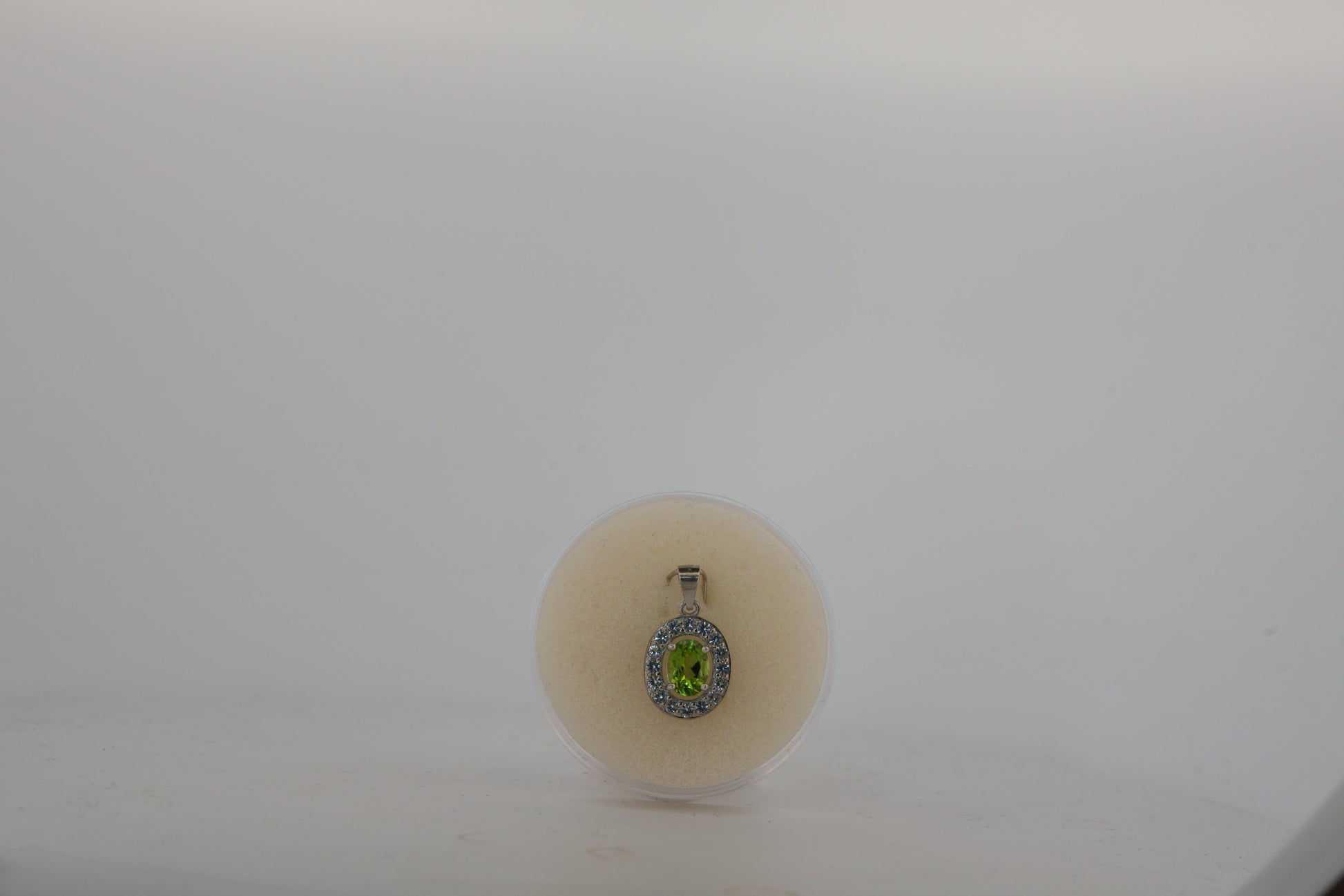 SFS halo pendant with gemstone