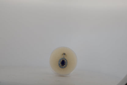 SFS halo pendant – enhanced sapphire